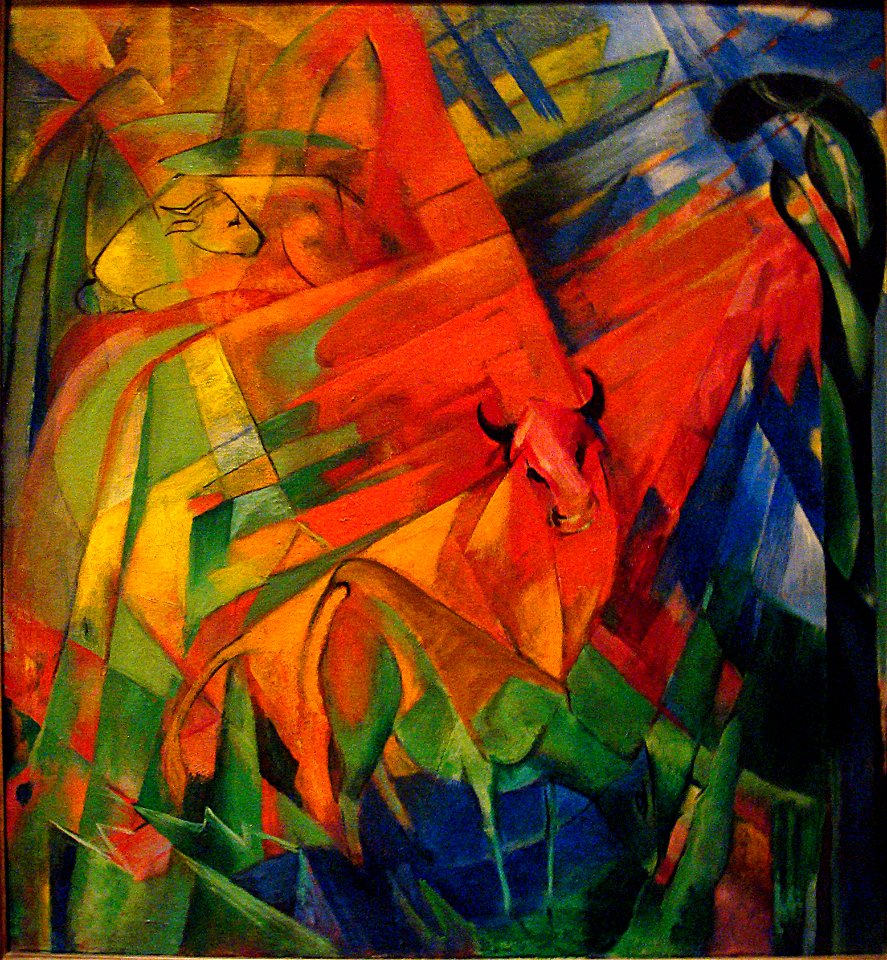 Franz Marc 1914 Animals in a Landscape