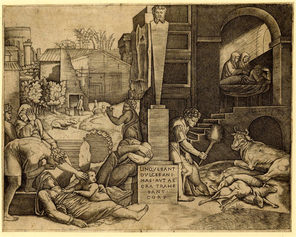 Marcantonio - After - A plague scene, 1863,0110.72
