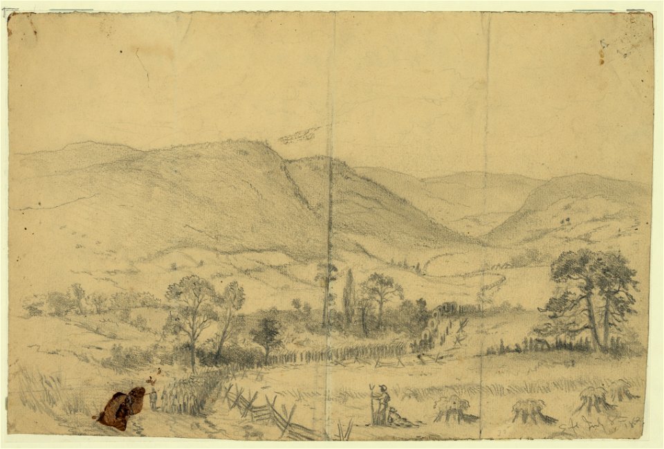 March of Gen. N.P. Bank's Corps, crossing the Blue Ridge Mountains through Chester Gap LCCN2004661886