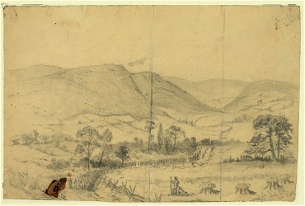 March of Gen. N.P. Bank's Corps, crossing the Blue Ridge Mountains through Chester Gap LCCN2004661886