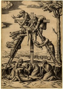 Marcantonio - Christ's descent from the Cross, H,1.25