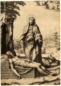 Marcantonio - The Pietà, so called 'with the bare arm', H,1.26