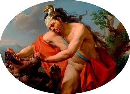 Marcello Bacciarelli - Hercules and the Nemean Lion, 1776-77