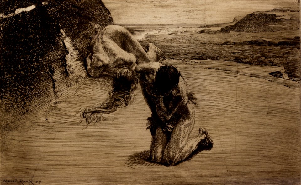 Marcel Roux - Paradis perdu, eau-forte et aquatinte sur vélin d’Arches (1909)