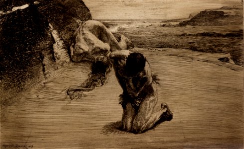 Marcel Roux - Paradis perdu, eau-forte et aquatinte sur vélin d’Arches (1909)