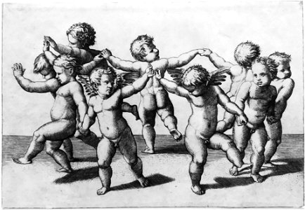 Marcantonio Raimondi - Tanz der Putten