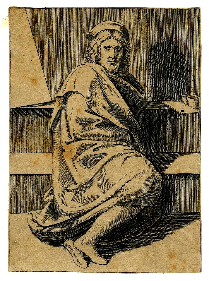 Marcantonio - After - Portrait of Raphael, H,3.95
