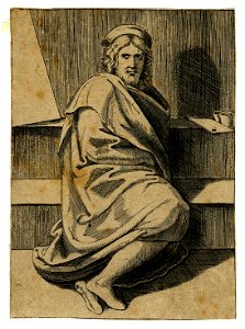 Marcantonio - After - Portrait of Raphael, H,3.95