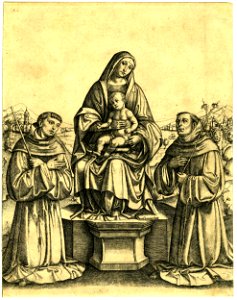 Marcantonio - Attributed to - The Virgin and Child enthroned with St Francis and St Antony of Padua, 1973,U.106