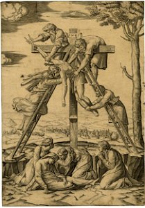 Marcantonio - Christ's descent from the Cross, V,5.40