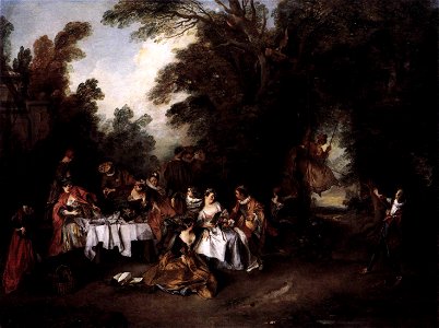 Nicolas Lancret - Le Repas Italien - WGA12428
