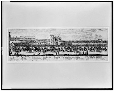 Marche des Mareschaux de Camp, et des cinq Quadrilles ...) - Dessigné et gravé par Israel Silvestre avec privilege du roy LCCN92500572
