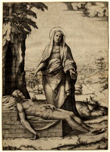 Marcantonio - The Pietà, so called 'with the bare arm', 1895,0915.105