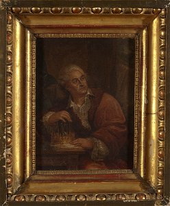 Marcello Bacciarelli - Portrait of Stanisław August Poniatowski with hourglass - MP 3043 MNW - National Museum in Warsaw
