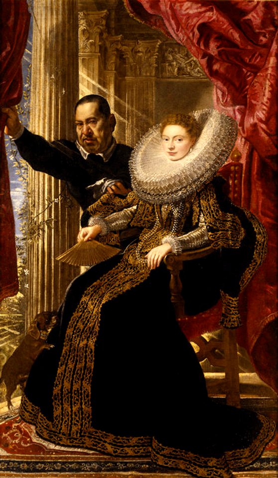 Marchesa Maria Grimaldi, and Her Dwarf (c.1607, National Trust)