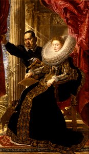 Marchesa Maria Grimaldi, and Her Dwarf (c.1607, National Trust)