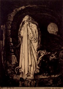 Marcel Roux - Esclave de Satan, eau-forte sur papier (1907)