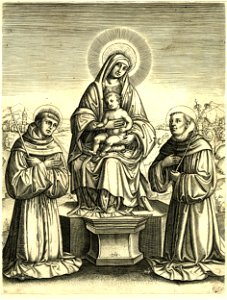 Marcantonio - The Virgin and Child enthroned with St Francis and St Antony of Padua, 1873,0809.690