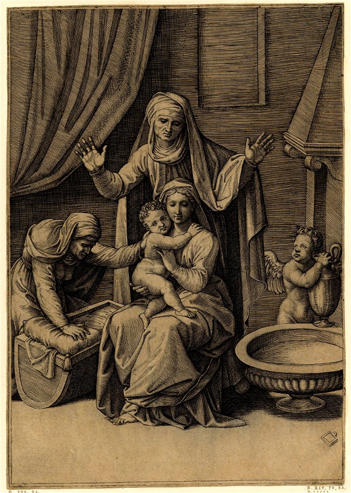 Marcantonio - The 'Virgin and the cradle', H,1.53