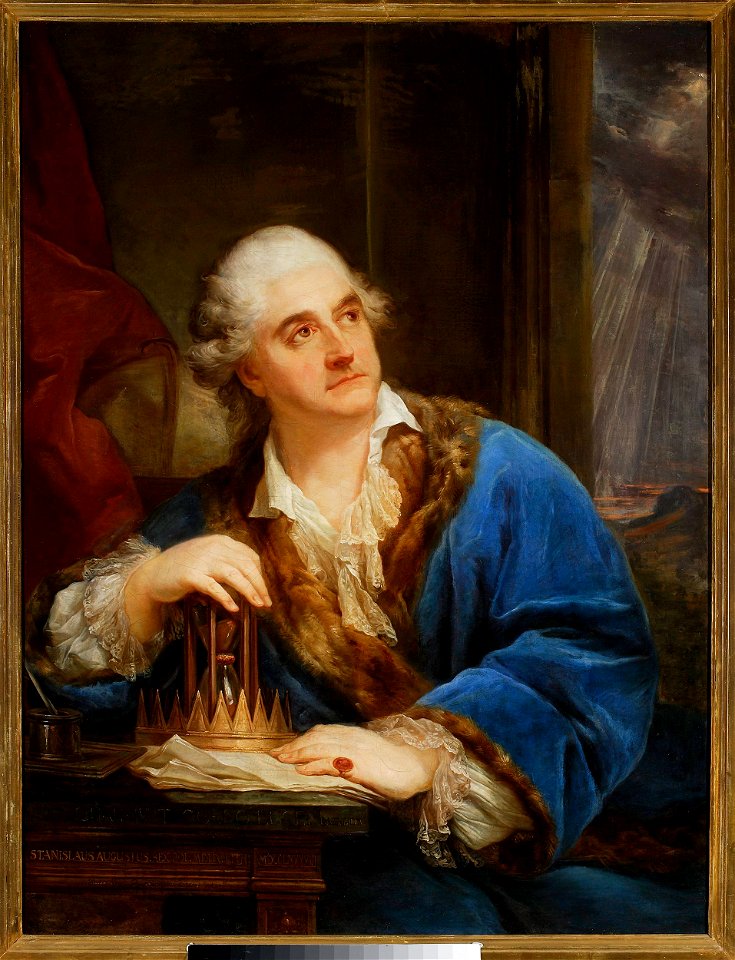 Marcello Bacciarelli - Portrait of Stanisław August with hourglass - MP 312 - National Museum in Warsaw