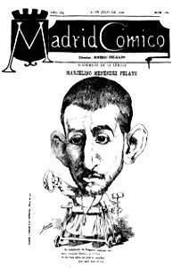 Marcelino Menéndez Pelayo, de Mecachis, Madrid Cómico, 31 de julio de 1886