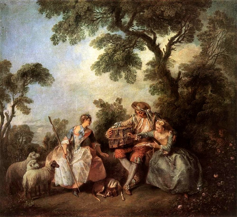 Nicolas Lancret - The Bird Cage - WGA12417