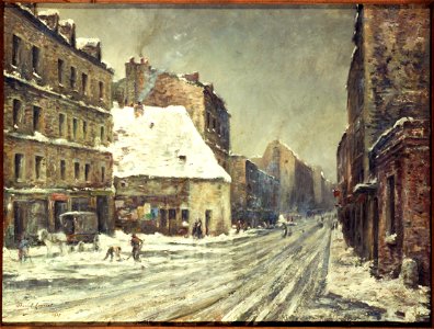 Marcel Cogniet - La Rue du Mont-Cenis, effet de neige - P1304 - Musée Carnavalet