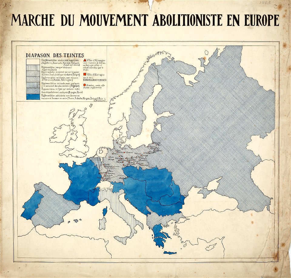 Marche du mouvement abolitioniste en Europe