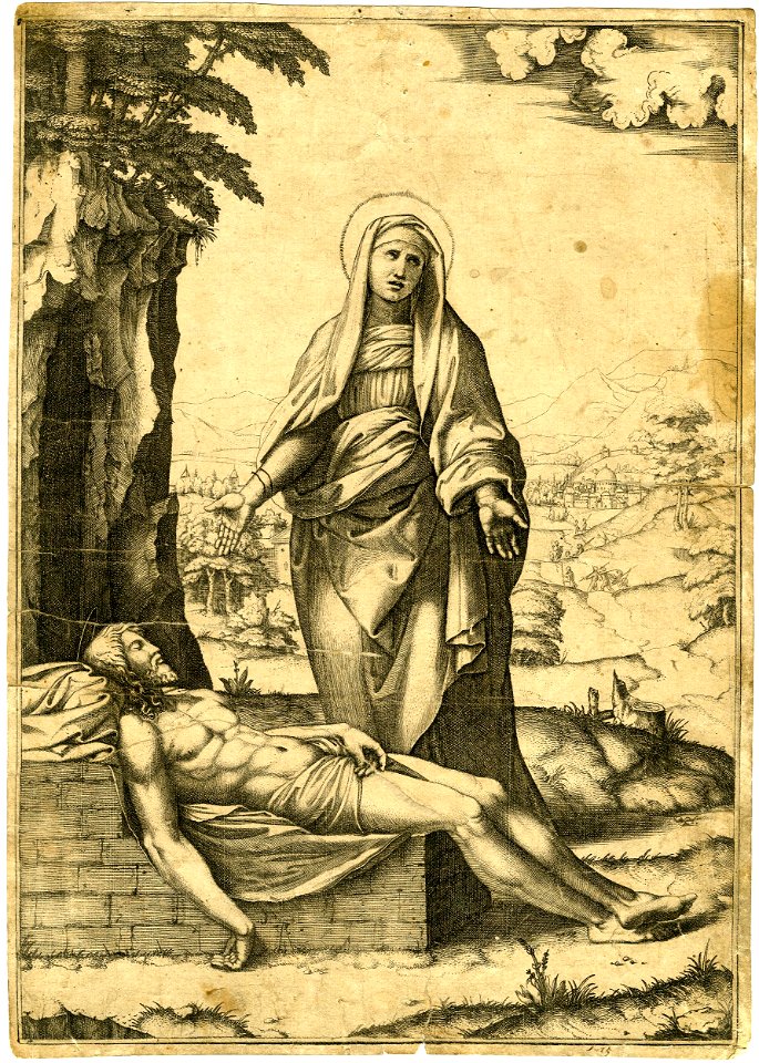 Marcantonio - The Pietà, so called 'with the bare arm', V,5.45