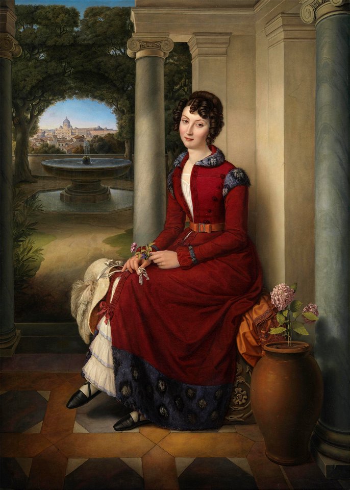 Marchesa Marianna Florenzi, by Heinrich Maria von Hess, 1824