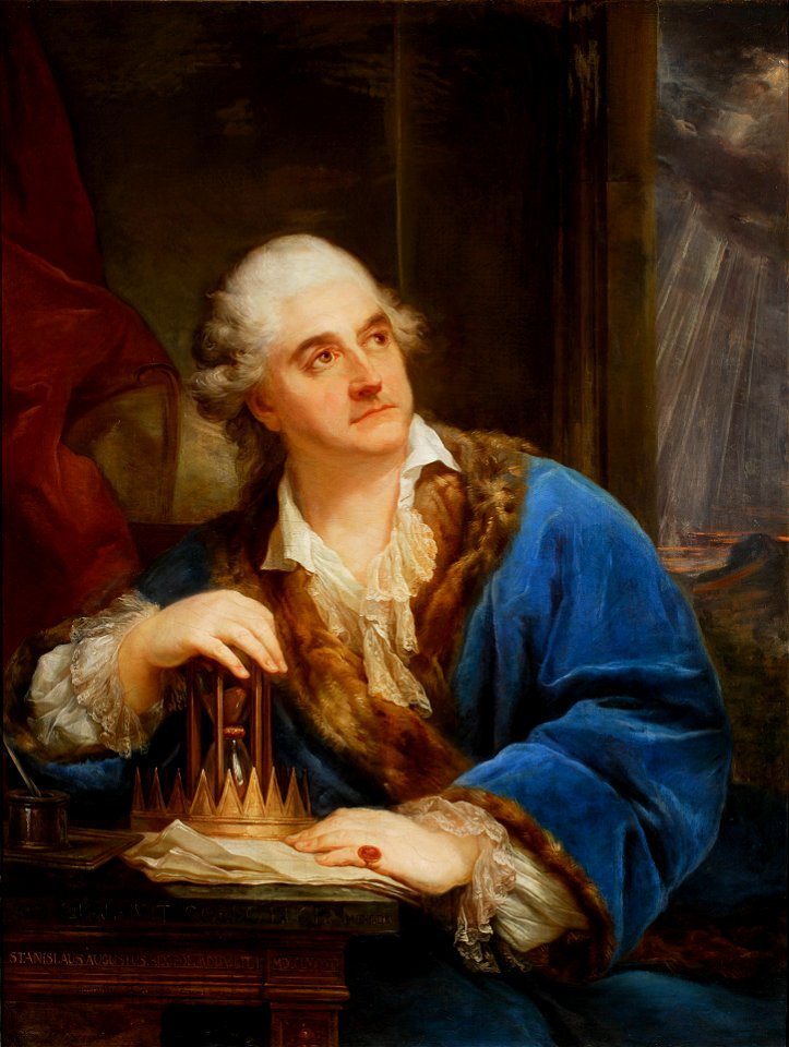 Marcello Bacciarelli - Portret Stanisława Augusta z klepsydrą