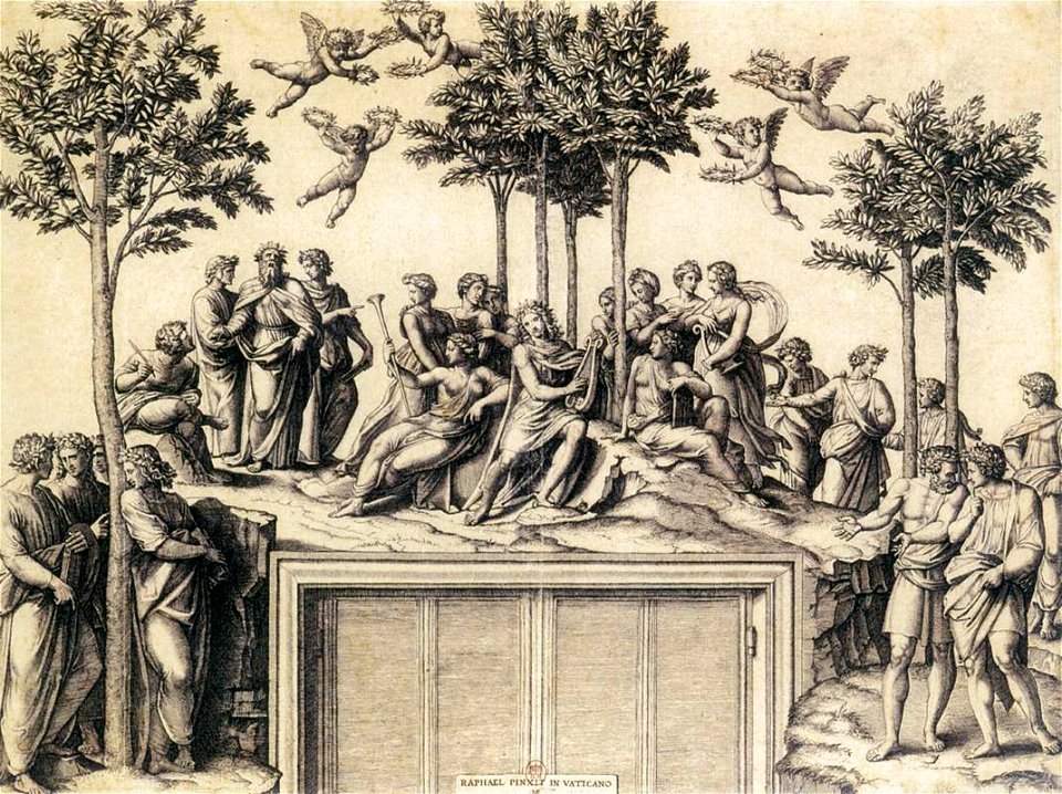 Marcantonio Raimondi - Apollo on the Parnassus - WGA18972