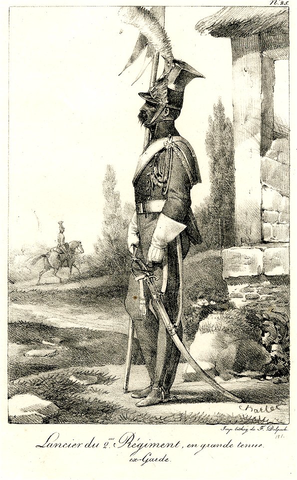 Lancier du 2. me régiment, en grande tenue, ex-Garde (BM 1855,0414.98)