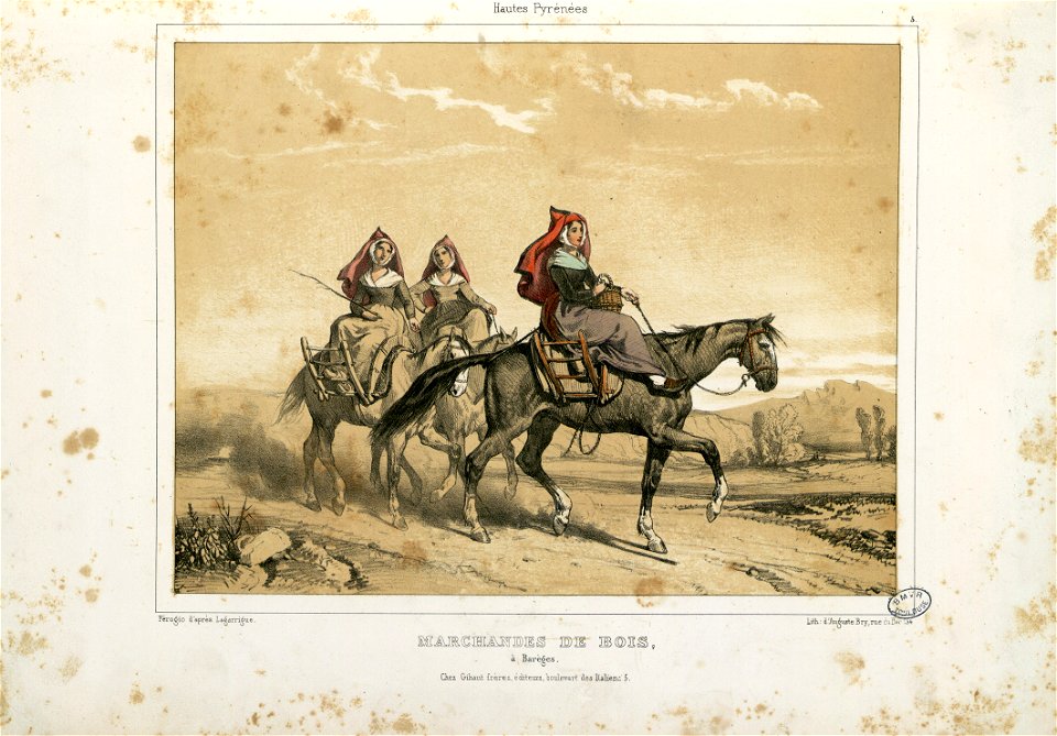 Marchandes de bois, à Barèges (Hautes Pyrénées) - Fonds Ancely - B315556101 A FEROGIO 007