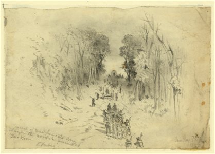 March of Genl. Fremont's army through the woods in pursuit of Jackson - E. Forbes. LCCN2004661891