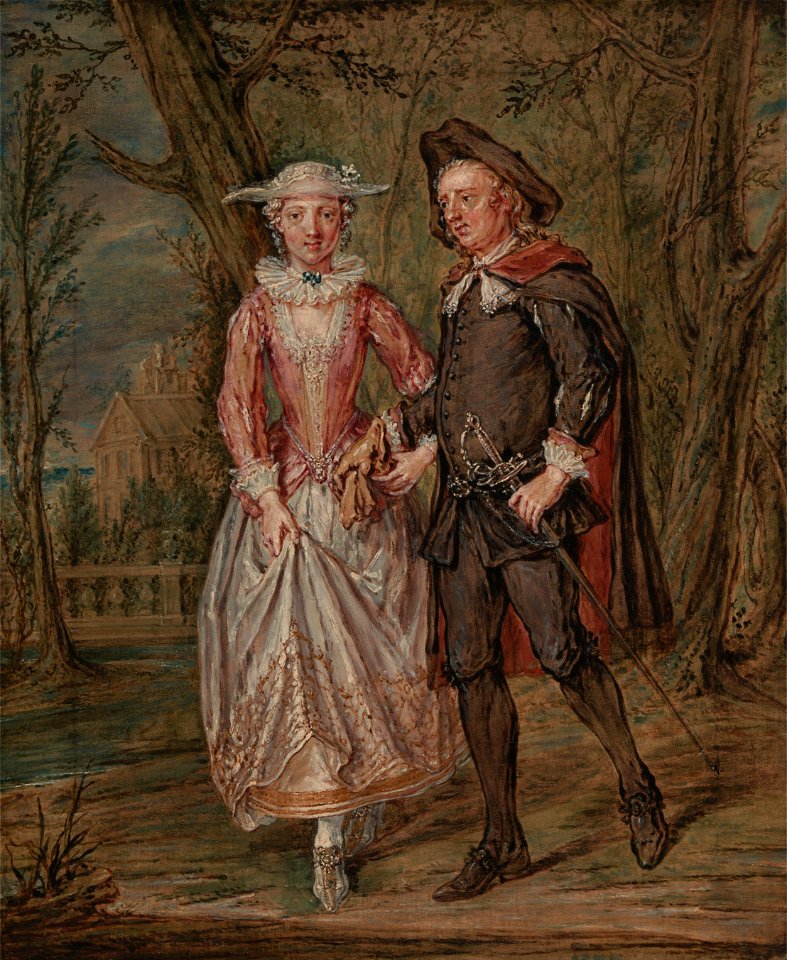 Marcellus Laroon the Younger - Lovers in a park - Google Art Project