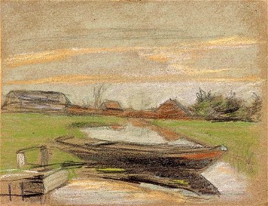 Landscape with Canal and Small Boat by Theo van Doesburg Centraal Museum AB4273