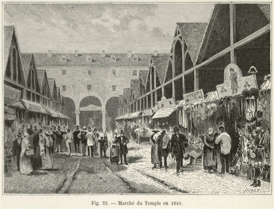 Marché du Temple en 1840