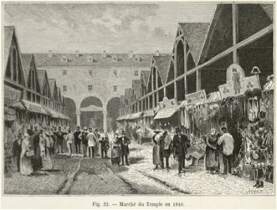 Marché du Temple en 1840
