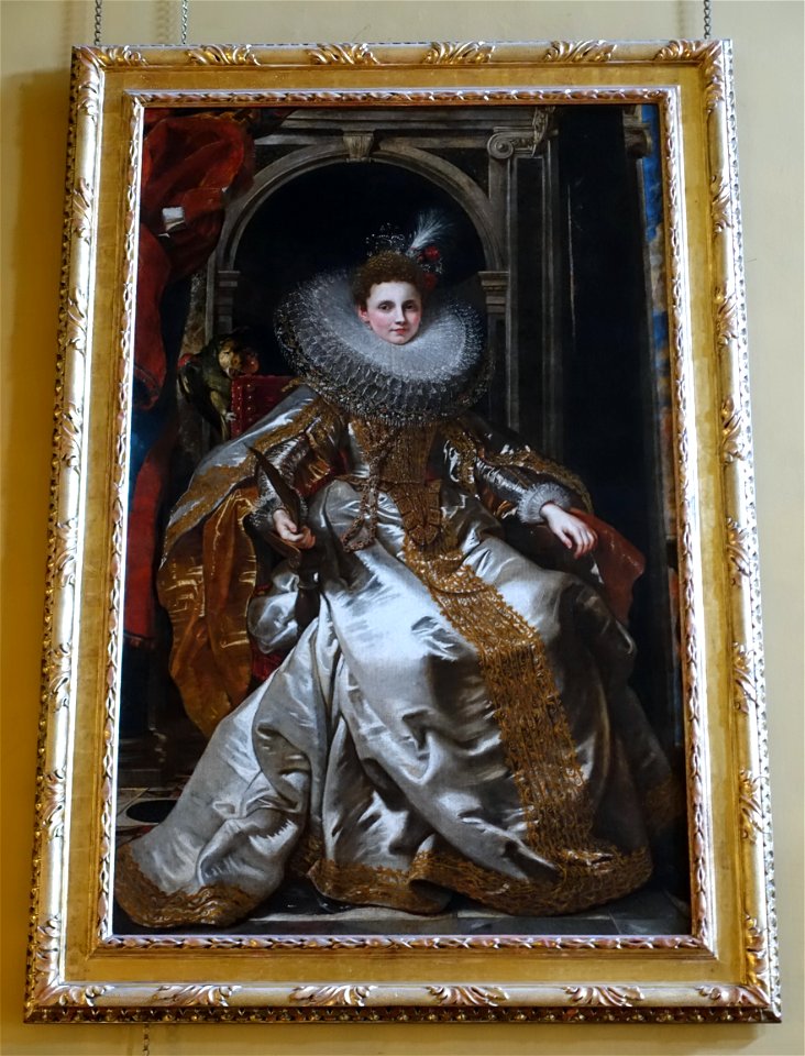 Marchesa Maria Serra Pallavicino (probably), by Peter Paul Rubens, 1606, oil on canvas - Saloon - Kingston Lacy - Dorset, England - DSC03489