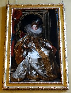 Marchesa Maria Serra Pallavicino (probably), by Peter Paul Rubens, 1606, oil on canvas - Saloon - Kingston Lacy - Dorset, England - DSC03489