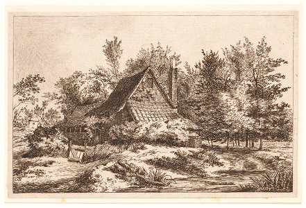 Landschap met huis, objectnr A 16570