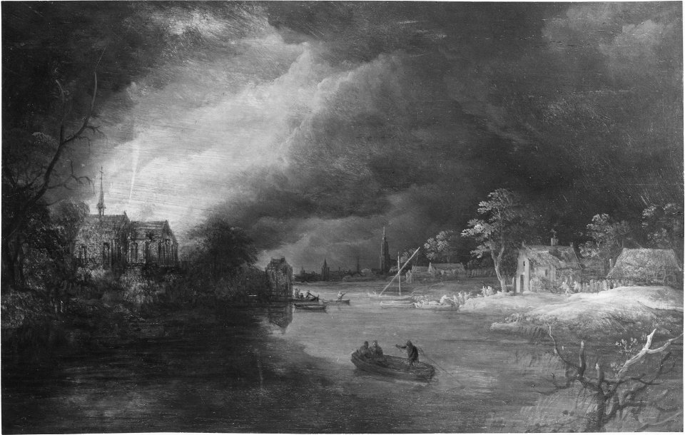 Landscape with a Fire (Frans de Momper) - Nationalmuseum - 23851