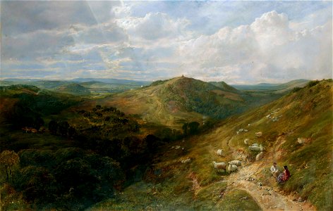Landscape, possibly The Hog's Back, Guildford, by George Vicat Cole
