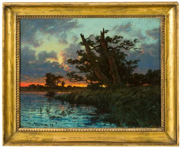 Landscape after Sunset (Per Ekström) - Nationalmuseum - 20372. Free illustration for personal and commercial use.