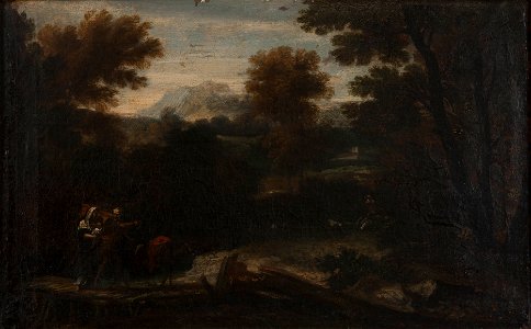 Landscape with the Flight into Egypt - Nationalmuseum - 17828. Free illustration for personal and commercial use.