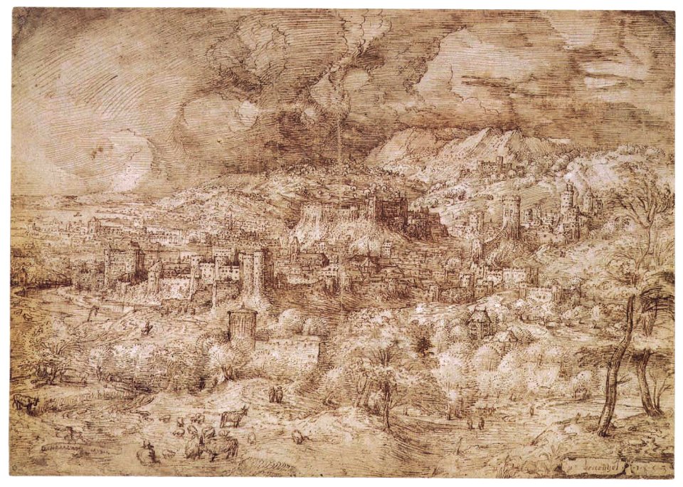 Landscape with a fortified town by Pieter Bruegel the Elder 1553