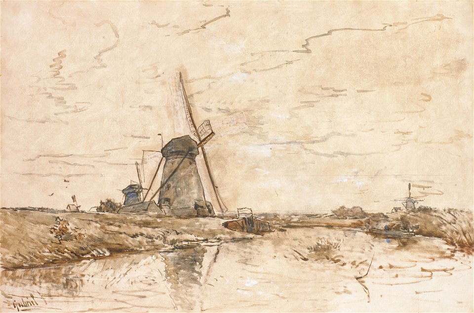 Landschap met molens Rijksmuseum SK-A-3590