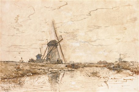 Landschap met molens Rijksmuseum SK-A-3590