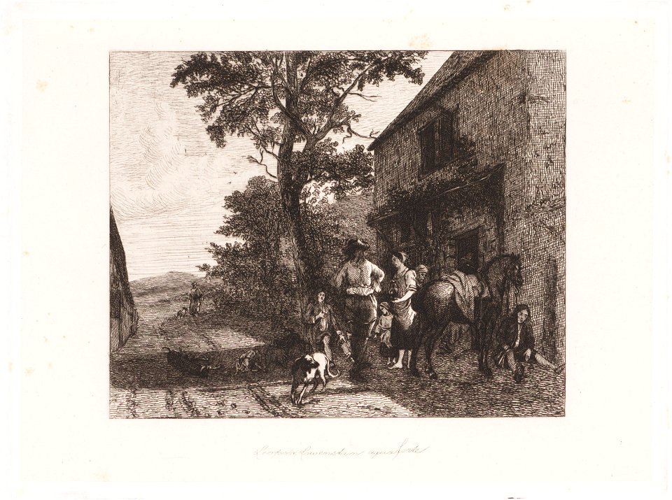 Landschap met herberg, objectnr A 15390